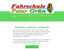 Tablet Screenshot of fahrschule-peter-gruen.de